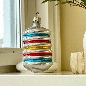 Vintage Accordion Glass Ornament